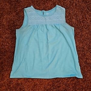St. John's Bay Sleeveless Shirt Size XL Mint Green